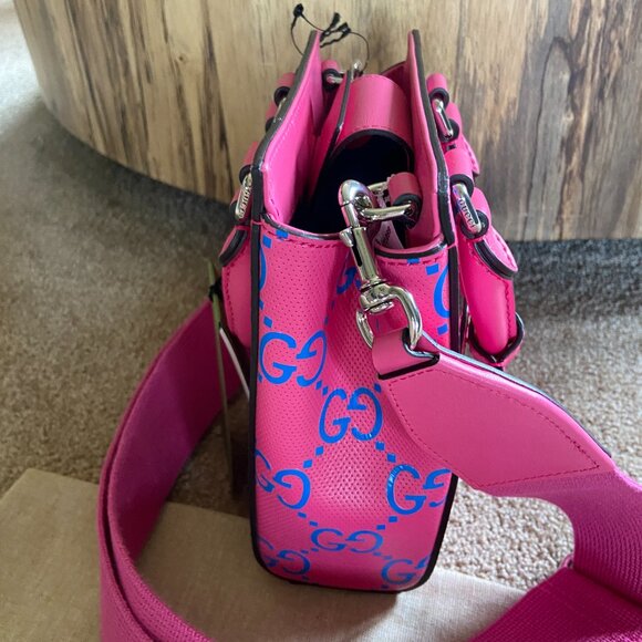 GUCCI GG MINI CONVERTIBLE TOTE BAG PINK - Picture 4 of 8